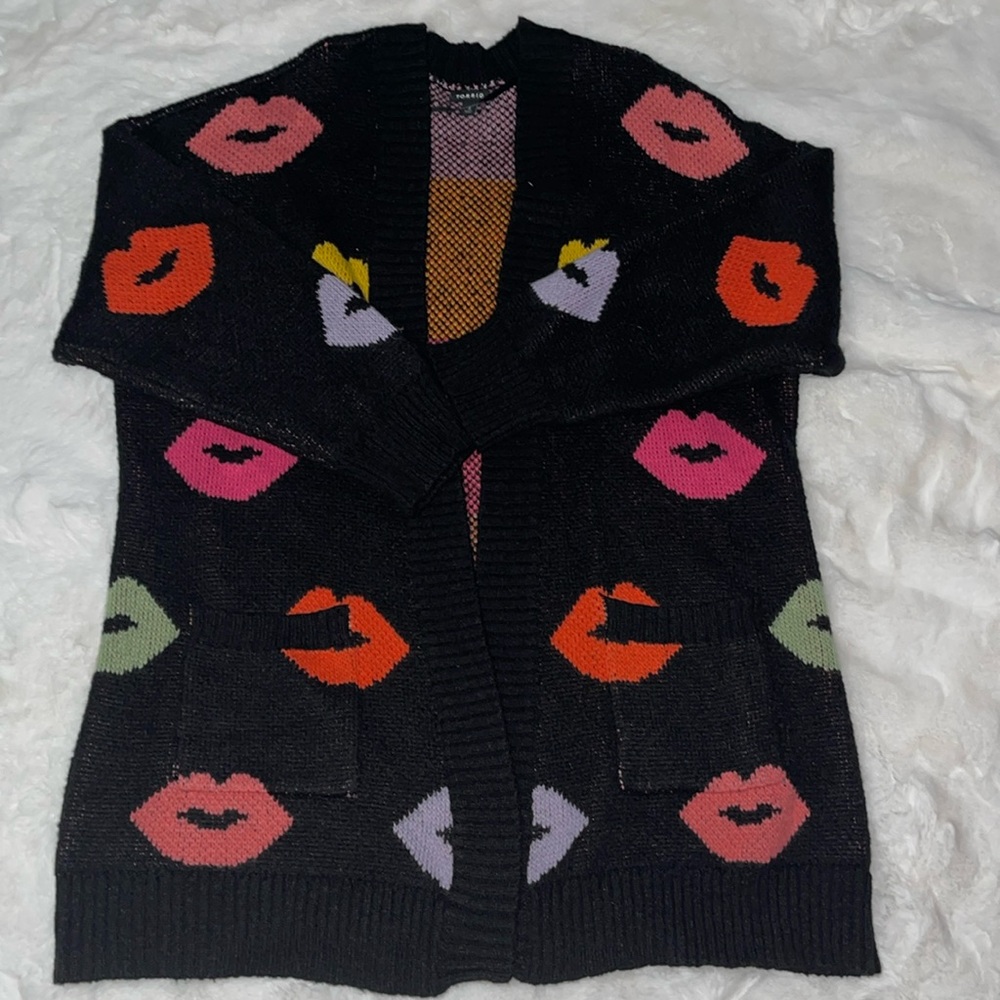 Torrid open front drop sweat cardigan